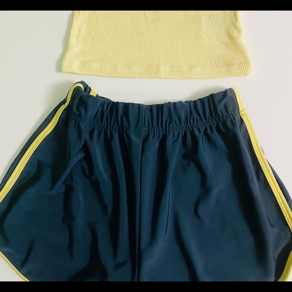 Navy blue, yellow striped short - Picture 4 of 4